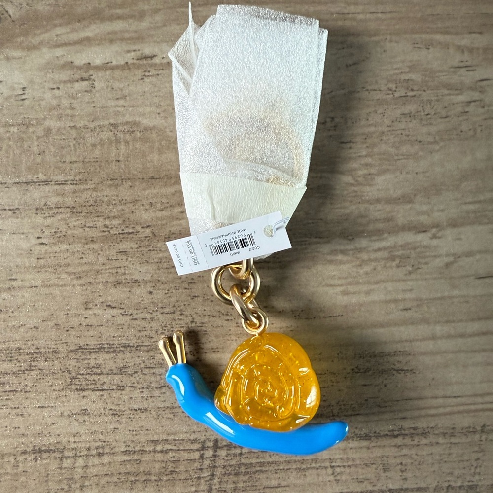 NWT Coach X Observed By Us Snail Bag Charm without a dust bag Blue Yellow CU307 - Picture 4 of 6